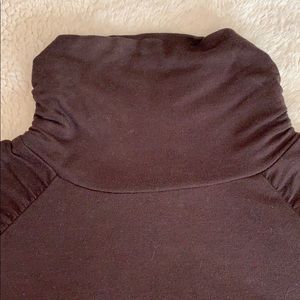 The Limited Tops - Short sleeve brown mock turtleneck The Limited Tops - Short sleeve brown mock turtleneck